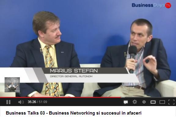 Marius Stefan, director Autonom Rent a Car, invitat in emisiunea “Business Talks”